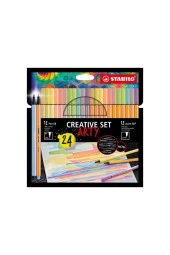 STABILO Arty Kreatif Set 24 Lü Set Pen + Point 24 Lü Set - 1