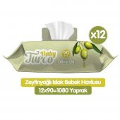 Baby Turco Zeytinyağlı Islak Havlu Mendil 90X12 1080 Yaprak - 1