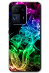 Mi Mix 4 Kılıf HD Desen Baskılı Arka Kapak - Smoke Colorful - 1