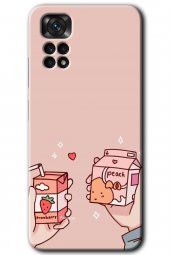 Redmi Note 11s 5G Global Kılıf HD Desen Baskılı Arka Kapak - Meyveli Süt - 1