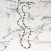 925 Ayar Gümüş 60 cm Baklava Telkâri Zincir Kolye thumbnail 4