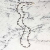 925 Ayar Gümüş 60 cm Baklava Telkâri Zincir Kolye - 2