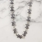 925 Ayar Gümüş 52 cm Lale Telkâri Zincir Kolye thumbnail 1