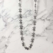 925 Ayar Gümüş 52 cm Lale Telkâri Zincir Kolye thumbnail 2