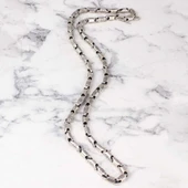 925 Ayar Gümüş 66 cm Döküm İşlemeli Zincir Kolye thumbnail 2