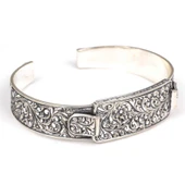 925 Ayar Gümüş Elişi Kalemli Künye Bilezik thumbnail 2