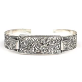 925 Ayar Gümüş Elişi Kalemli Künye Bilezik thumbnail 4