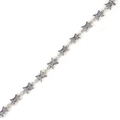 925 Ayar Gümüş Lale Motifli Telkâri Bileklik thumbnail 3