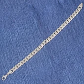 925 Ayar Gümüş 0,75 x 10 mm Zincir Bileklik thumbnail 4