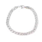 925 Ayar Gümüş 0,6 mm Desenli Zincir Bileklik thumbnail 2