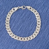 925 Ayar Gümüş 0,75 x 10 mm Zincir Bileklik thumbnail 1