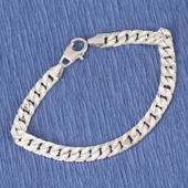 925 Ayar Gümüş 0,70 x 0,90 mm Zincir Bileklik thumbnail 3