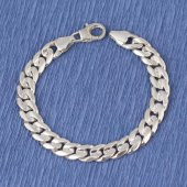 925 Ayar Gümüş 0,9 x 12 mm Sade Zincir Bileklik - 3