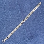 925 Ayar Gümüş 0,9 x 12 mm Zincirli Desenli Bileklik thumbnail 4