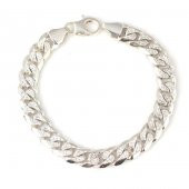 925 Ayar Gümüş Desenli Zincir Bileklik, 0,9 x 12 mm - 2