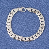 Gümüş Desenli Zincir Bileklik, 0,9 x 12 mm thumbnail 1