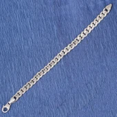 925 Ayar Gümüş 0,9 x 12 mm Zincir Bileklik, Desenli thumbnail 4