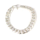 925 Ayar Gümüş 10 x 13,5 mm Zincir Bileklik thumbnail 2