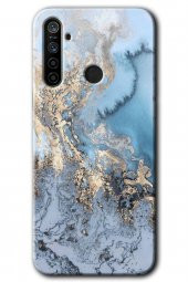Realme 5i Kılıf HD Desen Baskılı Arka Kapak - Eski Mermer - 1