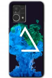 Oppo Reno 7 4G Kılıf HD Desen Baskılı Arka Kapak - İnk Clot - 1