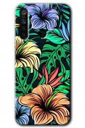 Realme 5i Kılıf HD Desen Baskılı Arka Kapak - Hibiscus Flowers - 1