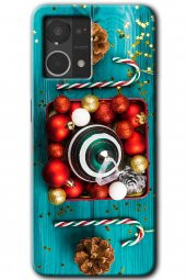 Oppo Reno 7 4G Kılıf HD Desen Baskılı Arka Kapak - Christmas - 1
