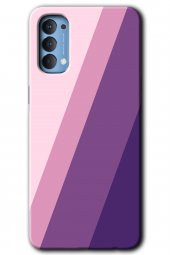 Oppo Reno 4 Kılıf HD Desen Baskılı Arka Kapak - Oblique - 1