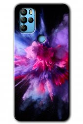 Omix X300 Kılıf HD Desen Baskılı Arka Kapak - Color Splash Purple - 1