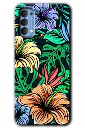 Oppo Reno 4 Kılıf HD Desen Baskılı Arka Kapak - Hibiscus Flowers - 1