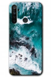 Realme 5i Kılıf HD Desen Baskılı Arka Kapak - Deniz Kıyısı - 1