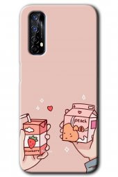 Realme 7 Kılıf HD Desen Baskılı Arka Kapak - Meyveli Süt - 1