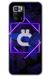 Poco x3 GT Kılıf HD Desen Baskılı Arka Kapak - Dark Neon Yaprak Ö Harfi thumbnail 1