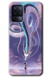 Oppo Reno 5 Lite Kılıf HD Desen Baskılı Arka Kapak - Dragon Snake - 1
