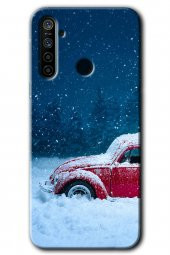 Realme 5i Kılıf HD Desen Baskılı Arka Kapak - Karlı Vosvos - 1