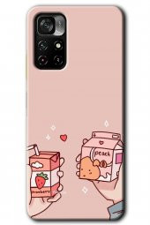 Redmi Note 11T Kılıf HD Desen Baskılı Arka Kapak - Meyveli Süt - 1