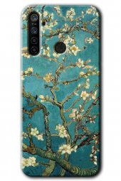 Realme 5i Kılıf HD Desen Baskılı Arka Kapak - Almond Blossom - 1