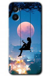 Oppo Reno 3 Kılıf HD Desen Baskılı Arka Kapak - Yalnız Kadın - 1