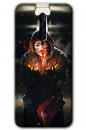 Oppo Reno 2z Kılıf HD Desen Baskılı Arka Kapak - V for Fire - 1