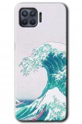 Oppo Reno 4 Lite Kılıf HD Desen Baskılı Arka Kapak - Dalga - 1
