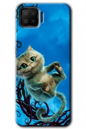 Oppo A73 Kılıf HD Desen Baskılı Arka Kapak - Çılgın Kedi - 1