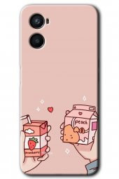 Oppo A96 Kılıf HD Desen Baskılı Arka Kapak - Meyveli Süt - 1
