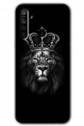 Realme 5i Kılıf HD Desen Baskılı Arka Kapak - King Lion - 1