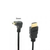 Micro HDMI 90 Derece Kablo 1 Metre - Aşağı Açılı - 1