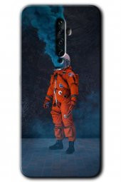 Oppo Reno 2z Kılıf HD Desen Baskılı Arka Kapak - Smoke Astronot - 1