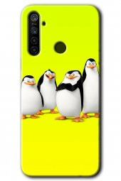 Realme 5i Kılıf HD Desen Baskılı Arka Kapak - Penguenler - 1