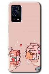 Oppo A55 Kılıf HD Desen Baskılı Arka Kapak - Meyveli Süt - 1