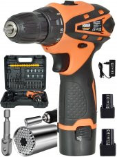Mager Matkap 20 V Çantalı 24 Parça Set Hediyeli Işıklı Yedek Akülü Ve Gator Grip 2 li Soket - 1