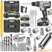 Mager 58 Wat 5 Ah Şarjlı DARBELİ Vidalama Matkap Ve Gator Grip Efsane Soket Çantalı Setli - 1
