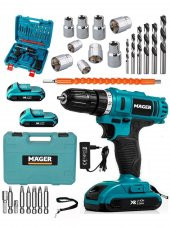 MAGER Alman Cooper 58 V 5 Ah Darbeli Sjs Çift Metal Şanzuman Şarjlı Çift Akülü Vidalama Matkap - 1