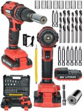 Mager Germany Thechınolgy 58 Watt Şarjlı Vidalama Matkap Ve Gator Grip Soket Red - 1